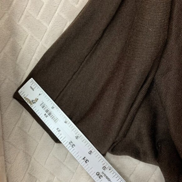 Ann Taylor Womens M Cardigan Sweater Brown Silk Cashmere Blend Lightweight - Picture 12 of 16